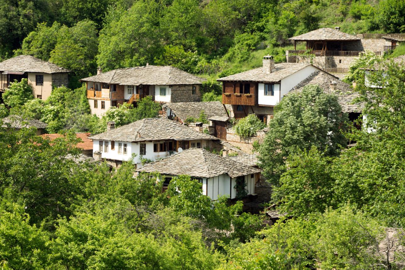Каменни къщи в село Долен, Родопите